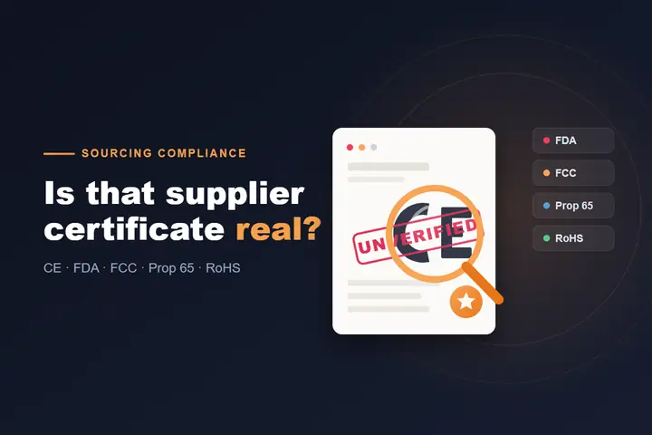 Is your Chinese supplier's CE or FDA certificate real?